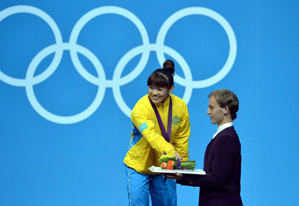 Charming moments of male medal bearers