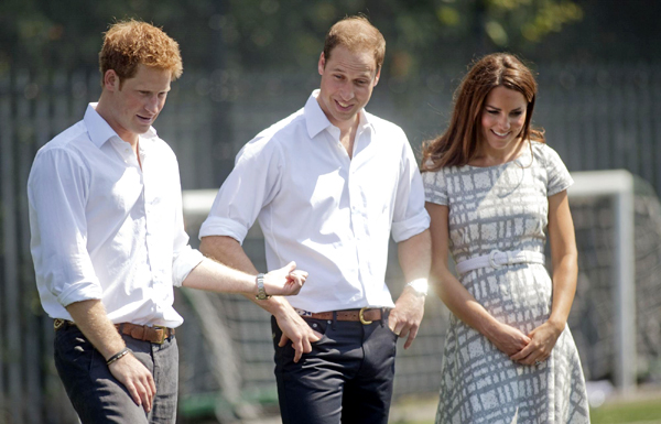 Prince William tries out his football skills