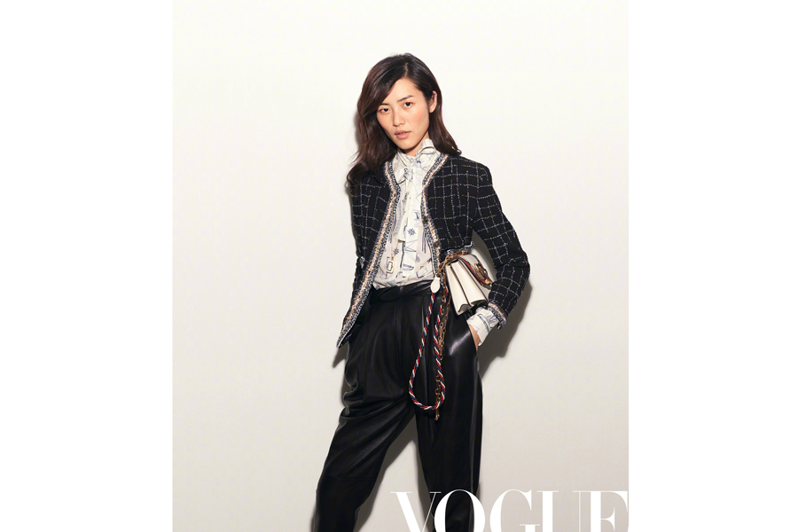 Chinese model Liu Wen poses for fashion magazine