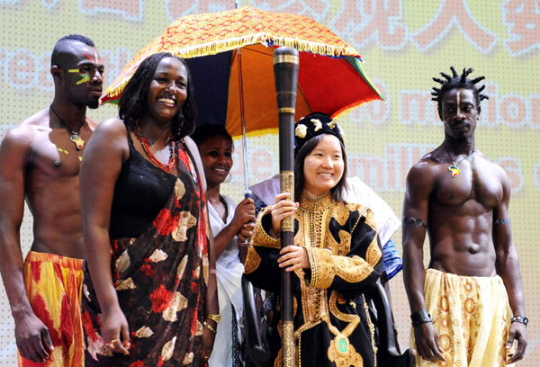 The 10 millionth visitor for Africa Joint Pavilion