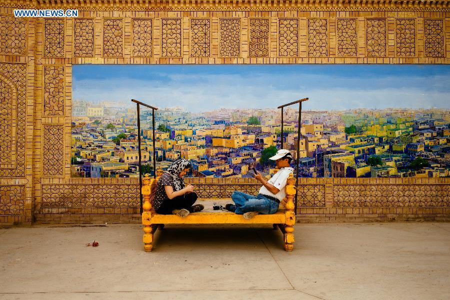 Daily life in old town of Kashgar in Xinjiang