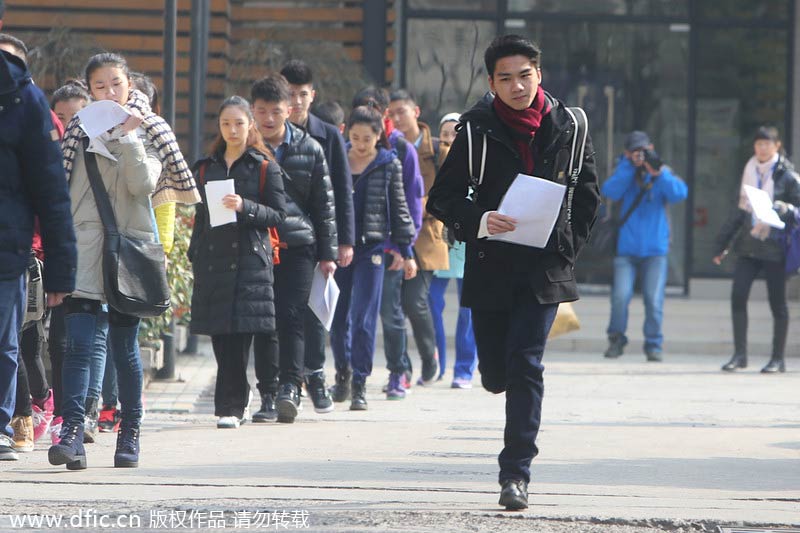 Exams bring the beautiful people to Shanghai