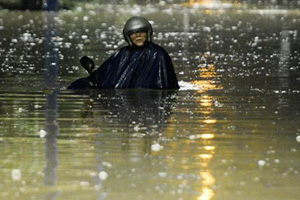 Xiamen city in East China flooded