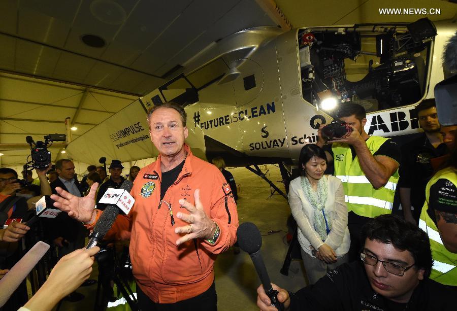 Solar plane departs from China to Hawaii