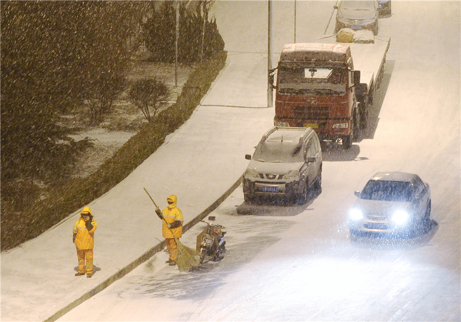 Cold front drives sub-zero temperatures across China