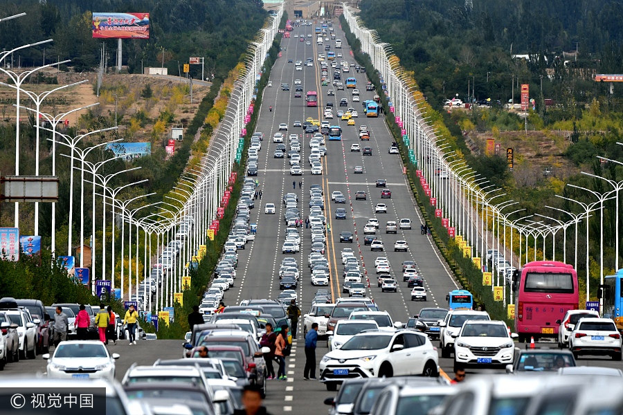 A look back at crowded China spots during the holiday week