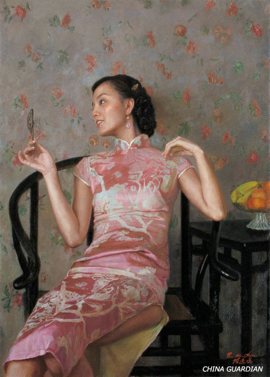 <EM>Qipao</EM> beauty in Chinese oil paintings