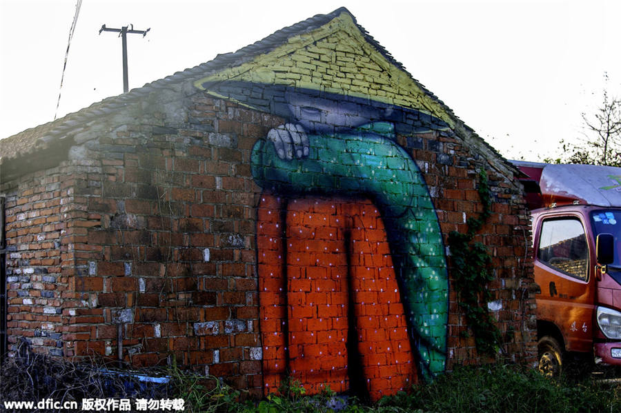 French artist adds color to China's countryside