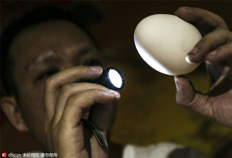 Egg carving master challenges Guinness World Record