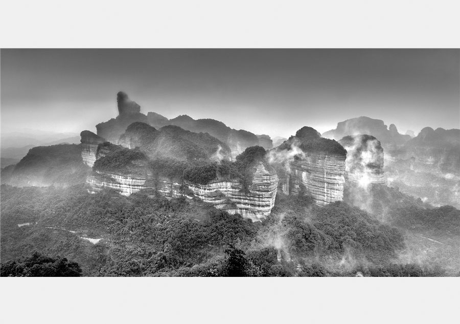 Amazing landscapes of China in white and black