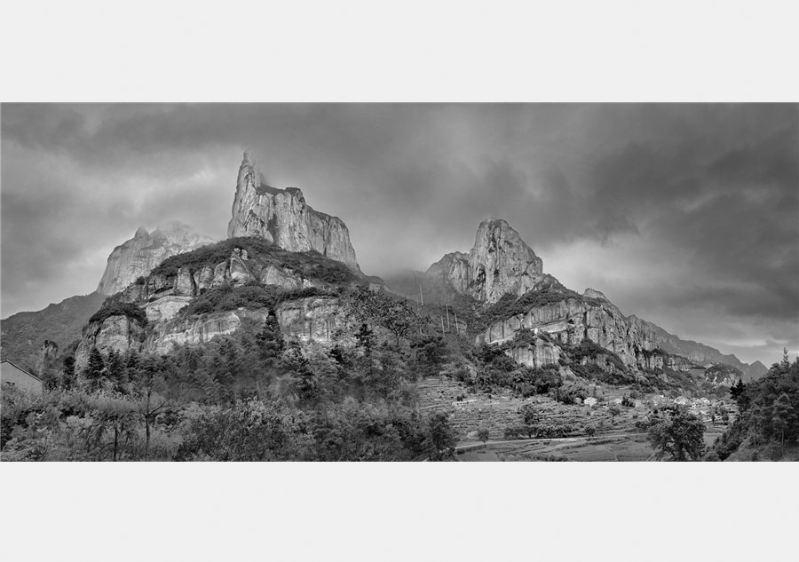 Amazing landscapes of China in white and black