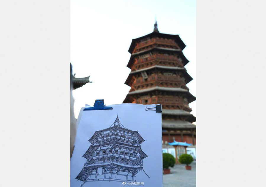 Man shares 16-year passion for pen pictures of old buildings