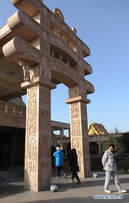 Different styles of Buddha halls at China's White Horse Temple