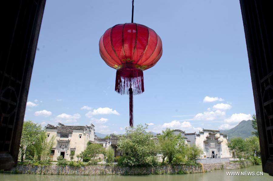 Ancient buildings rebuilt in E China village