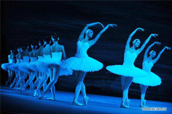 Dancers rehearse 'Swan Lake' at Singapore's Esplanade