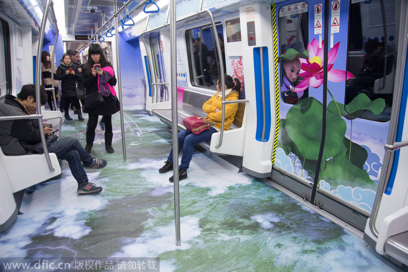 East China's city runs metro trains with special culture