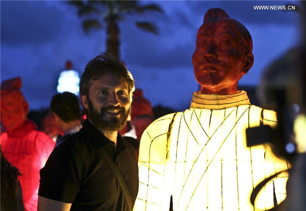 Shaped lanterns light up to celebrate Chinese Lunar New Year in Sydney