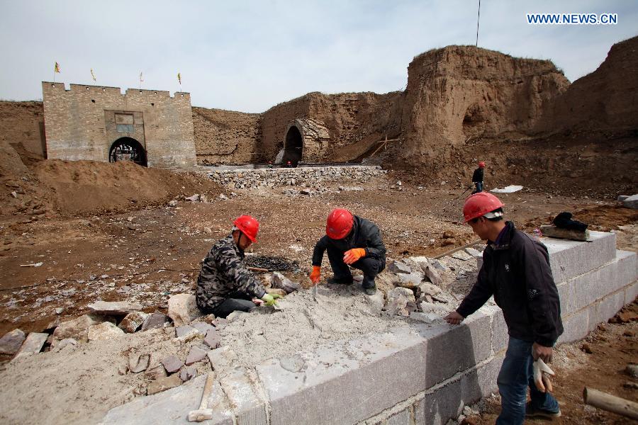 Military castle of Ming Dynasty under restoration