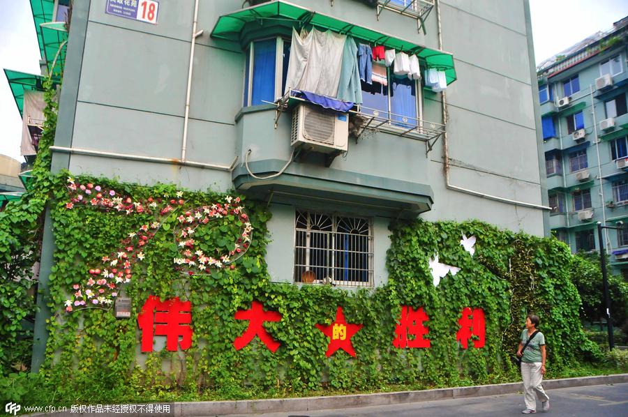 'Victory wall' of vines commemorates War of Resistance