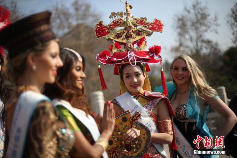 Contestants of Global Miss Ecotourism visit Nanjing Museum