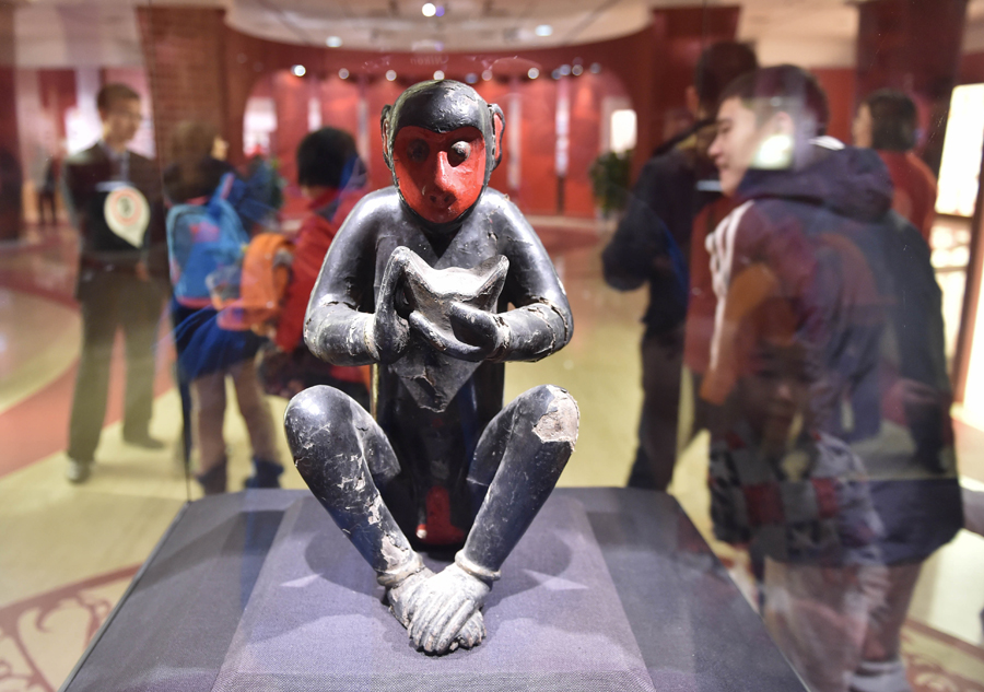 Artworks featured in monkey figures in Beijing Capital Museum