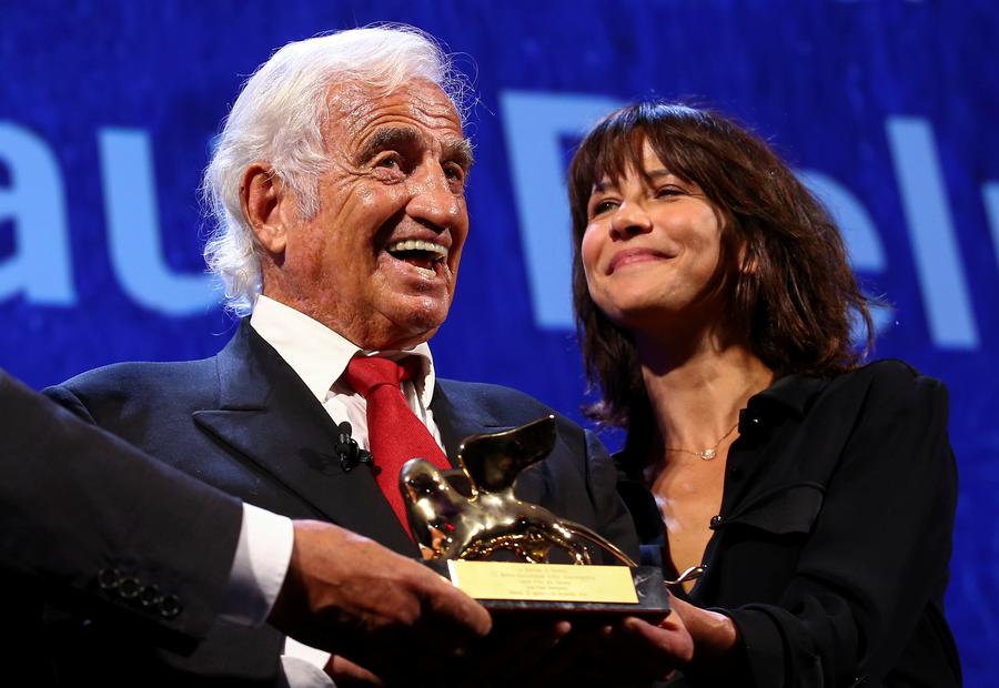 Actor Jean-Paul Belmondo receives Golden Lion award for lifetime achievement