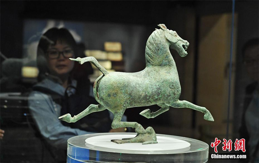 Silk Road cultural relics on display in NW China's Gansu