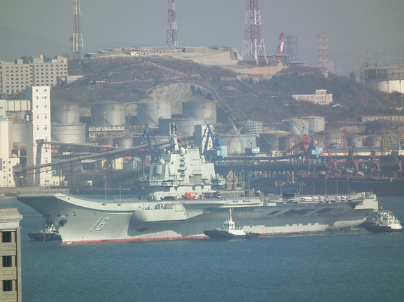 中國海軍遼寧號航母結束首航返回駐地