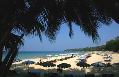 Surin beach is lined with parasols and deck chairs in Phuket, southern Thailand, Tuesday, Feb. 1, 2005. Officials and executives from dozens of countries on Tuesday worked out details in a plan to rekindle tourism in tsunami-struck southern Asia, while donors pledged more than US$50 million to ease the regional effects of the industry's worst-ever disaster. [AP]