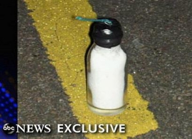 This photo provided by ABC News purports to show one of the unexploded devices found in the trunk of a car belonging to Shehzad Tanweer, one of the July 7 bombers who attacked the London Underground.