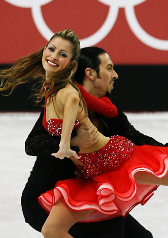 Tanith Belbin and Benjamin Agosto from the U.S. perform in the original dance figure skating event at the Torino 2006 Winter Olympic Games in Turin, Italy February 19, 2006. 