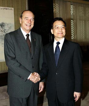 Wen urges Sino-French economic cooperation