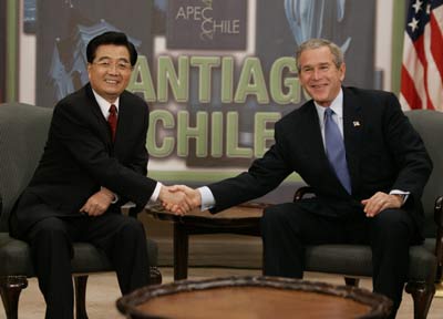 President Hu meets Bush