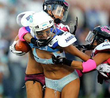 Third annual Lingerie Bowl football game 