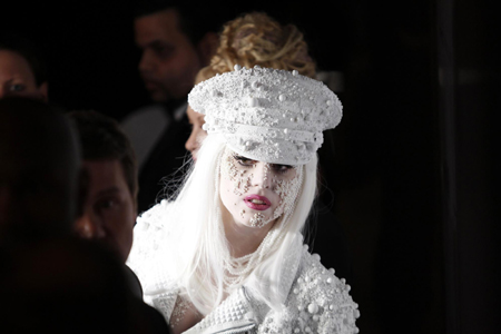 Lady Gaga attends a gala benefit for amfAR