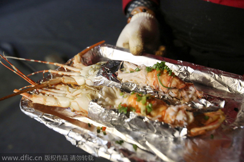 Modern food van with ancient look in Shanghai