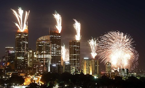 世界各地“炫彩萬千”迎新年