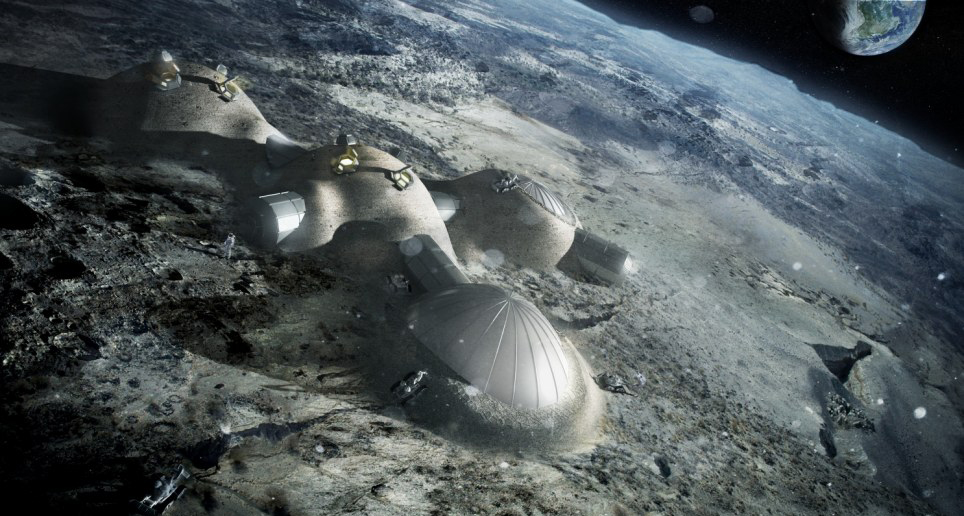 歐洲航天局公布月球基地計劃 3D打印技術助陣