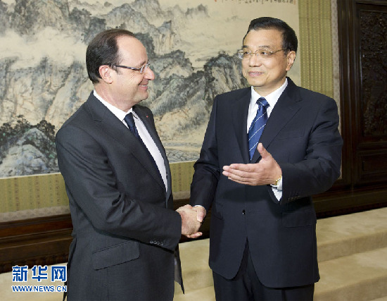 李克強會見法國總統奧朗德