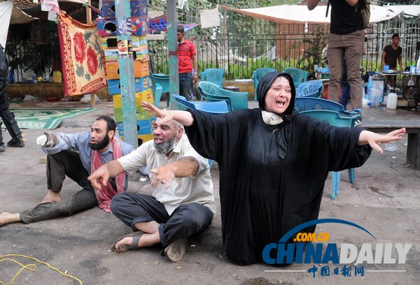 埃及對(duì)穆?tīng)栁髦С终咔鍒?chǎng) 穆兄會(huì)稱數(shù)百人亡（組圖）