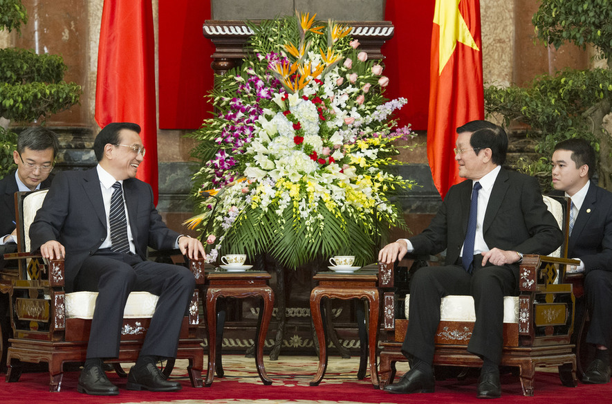 李克強(qiáng)會(huì)見(jiàn)越南國(guó)家主席張晉創(chuàng)