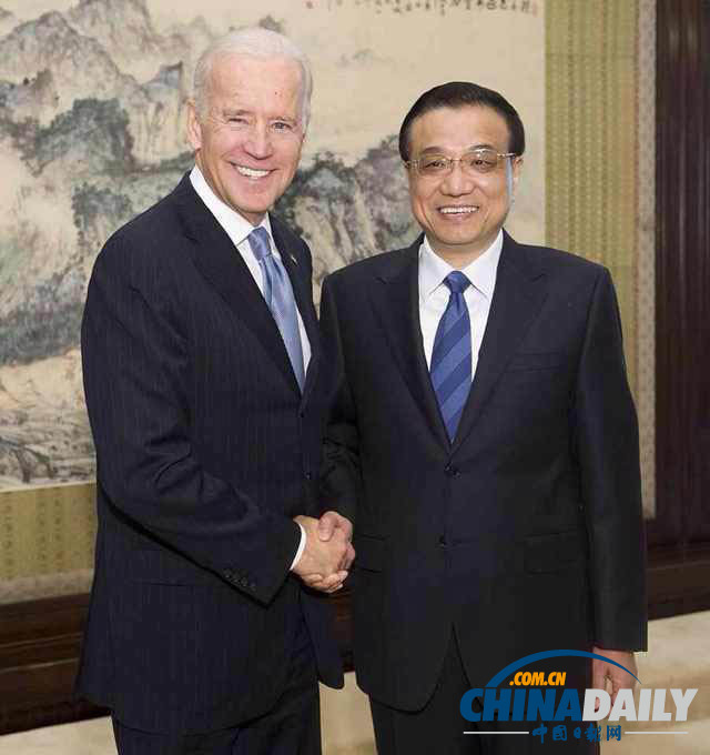 李克強(qiáng)會見美國副總統(tǒng)拜登