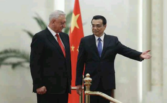 李克強與白俄羅斯總理米亞斯尼科維奇舉行會談