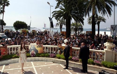 Jolie attends animated film 'Kung Fu Panda 2' during the Cannes Film Festival