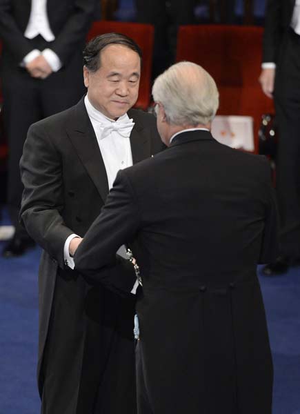 Mo Yan receives Nobel Prize