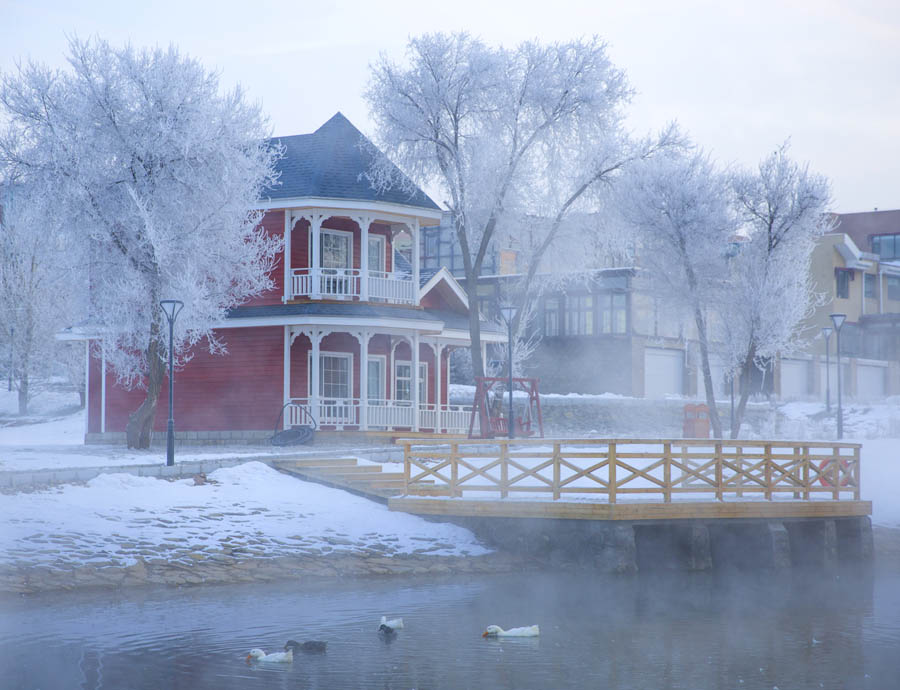 Dreamlike rime scenery in Shanxi