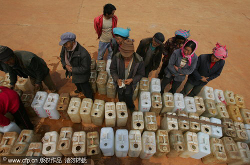 The water line in drought-hit SW China