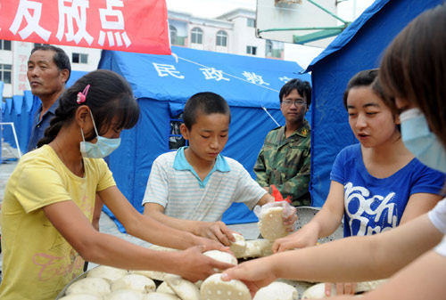 Volunteer a big role in Zhouqu disaster relief