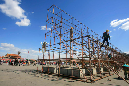 Tiananmen Square gears up for National Day