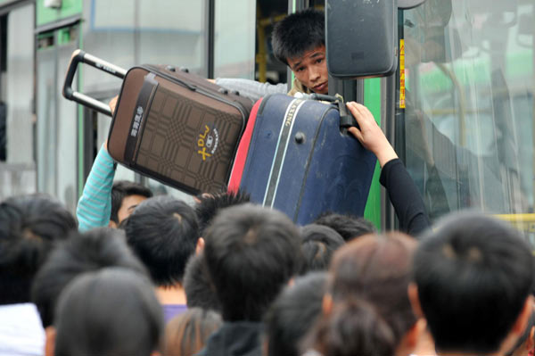 The rush back to work after week-long holiday